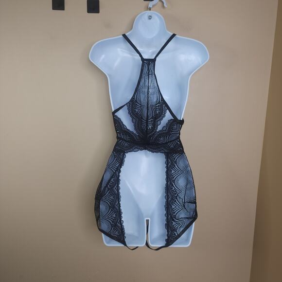 Fredericks Of Hollywood Brielle Babydoll LAce Sheer in Black Size L/XL - Picture 8 of 12